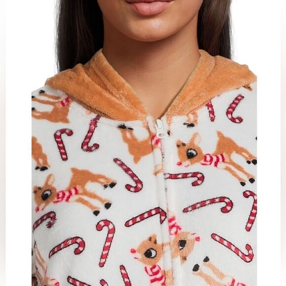 Nwt Rudolph the Red-Nosed Reindeer Women's Super Minky Union Suit, Sz 3X… - Picture 2 of 9